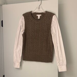 Design History Brown Cable Knit Sweater Vest